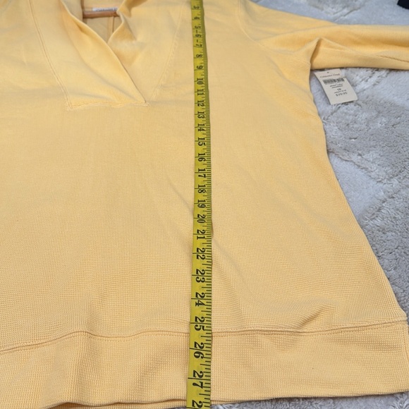 Coldwater Creek Yellow V-Neck Tunic Top - Picture 7 of 11